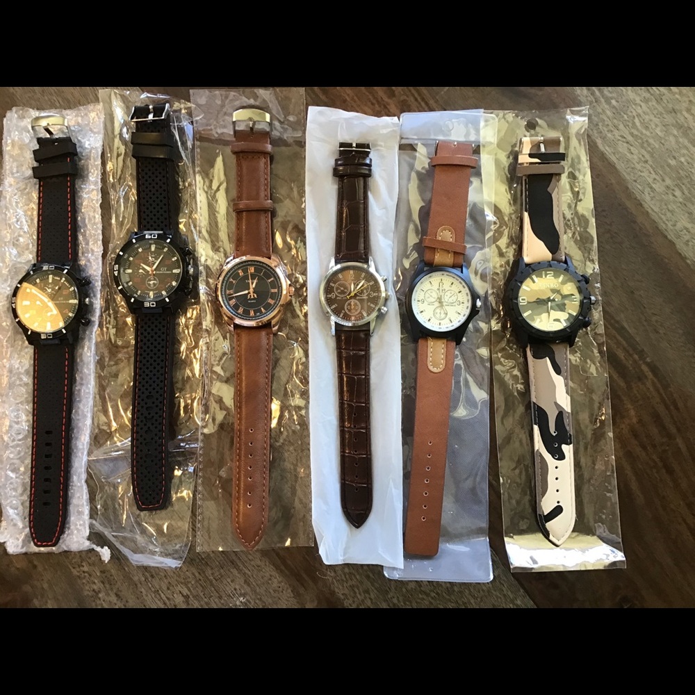 New (7) Men’s “FUN”  Watches. Large variety set!